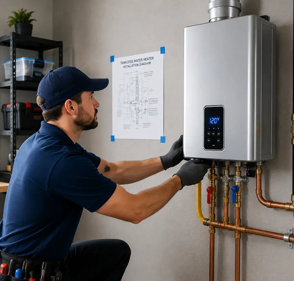 tankless heater installation
