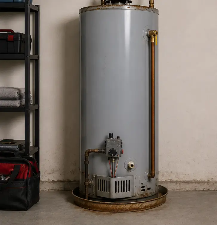 old tank heater setup